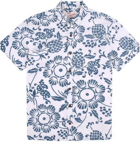 Kahala Men's Regular Fit Short Sleeve 100% Cotton Hawaiian Print Aloha Shirt in Saudi Arabia