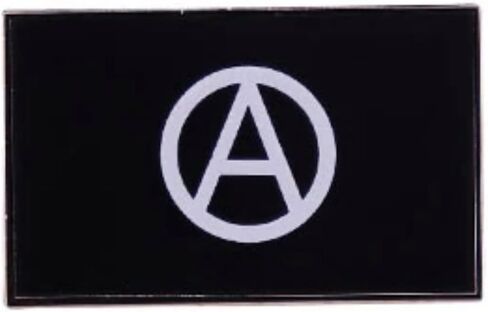 Anarchy Symbol Anarchism Anarchist Flag Atheist Socialist 1.2" Enamel Pin Badge in Saudi Arabia