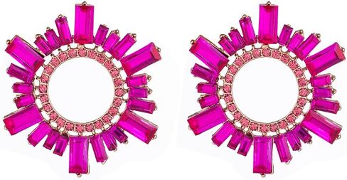 Jewefish Summer Zinc Alloy Mutil Color Cubic Zirconia Pendant Women Stud Earrings in Saudi Arabia