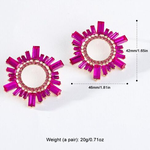 Jewefish Summer Zinc Alloy Mutil Color Cubic Zirconia Pendant Women Stud Earrings in Saudi Arabia