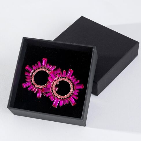 Jewefish Summer Zinc Alloy Mutil Color Cubic Zirconia Pendant Women Stud Earrings in Saudi Arabia