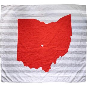 TWIG & BALE Columbus Ohio State Baby Blanket Organic Cotton Muslin Swaddle Blanket - 47" x 43" - Fans of Ohio State Buckeyes Baby Gift for Boys or Girls OSU