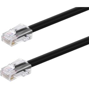 Monoprice Cat6A Patch Cable - 10 Feet - Black | 26AWG, 10G, Bare Copper Conductor, Gold Plated Copper Connector, RJ45, Non-Booted Ethernet Cable