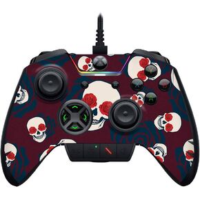 MightySkins Skin Compatible with Razer Wolverine Ultimate - Skulls N Roses | Protective, Durable, and Unique Vinyl Decal wrap Cover | Easy to Apply, Remove, and Change Styles | Made in The USA