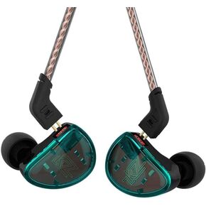 in Ear Headphones, KZ AS10 Five Balanced Aramature Extra Bass Universal-Fit Earphones Compatible(Cyan Without Mic)