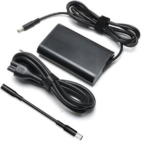 65W 45W 2 Tips Charger for Dell Laptop Charger,Replacement for All 65W 45W Dell inspiron 13 14 15 17 3000 5000 7000 Series laptops Round Connects Chargers（7.4mm and 4.5mm）