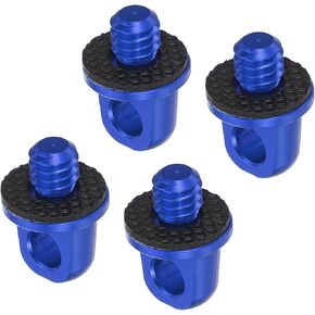 PATIKIL 1/4" Camera Neck Strap Screw Holder, 4 Pack Quick Install Camera Screws with Rubber Washer for Wrist Shoulder Strap Sling, Black