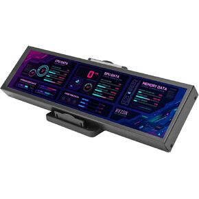 8.8 Inch CPU Hardware Temperature Monitor, Computer Temp Monitor PC Sensor Panel 1920x480 60Hz for AIDA64 USB C CPU GPU SSD Data External Expansion Display (Black)