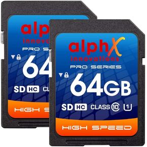 AlphX 64gb SD HC Class 10 High-Speed Memory Card for T7i T7 T6i T6S T6 T5i T5 T4i T3i T3 T2i T2 T1 XS SL1 SL2 Digital Camera