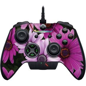 MightySkins Skin Compatible with Razer Wolverine Ultimate - Purple Flowers | Protective, Durable, and Unique Vinyl Decal wrap Cover | Easy to Apply, Remove, and Change Styles | Made in The USA