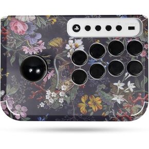 Gaming Skin Compatible with Hori Fighting Stick Mini (PS5, PS4, PC) - Midnight Blossom - Premium 3M Vinyl Protective Wrap Decal Cover - Easy to Apply | Crafted in The USA by MightySkins