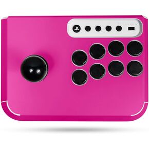 Gaming Skin Compatible with Hori Fighting Stick Mini (PS5, PS4, PC) - Solid Hot Pink - Premium 3M Vinyl Protective Wrap Decal Cover - Easy to Apply | Crafted in The USA by MightySkins
