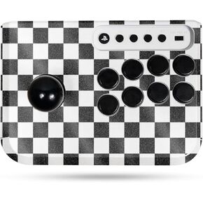 Glossy Glitter Gaming Skin Compatible with Hori Fighting Stick Mini (PS5, PS4, PC) - Check - Premium 3M Vinyl Protective Wrap Decal Cover - Easy to Apply | Crafted in The USA by MightySkins