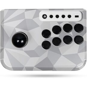 Gaming Skin Compatible with Hori Fighting Stick Mini (PS5, PS4, PC) - Gray Polygon - Premium 3M Vinyl Protective Wrap Decal Cover - Easy to Apply | Crafted in The USA by MightySkins