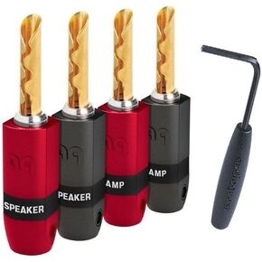 AudioQuest SureGrip 300 Banana Connectors BFA Gold - Set of 4