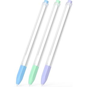 3 Pack Compatible with Samsung Galaxy Tab S7/S7+/S7 FE/S8/S8+/S8 Ultra/S9/S9+/S9 Ultra Pencil Case S Pen Case, Classic Design, Silicone Protective Case. (Mint, Purple, Sky Blue)