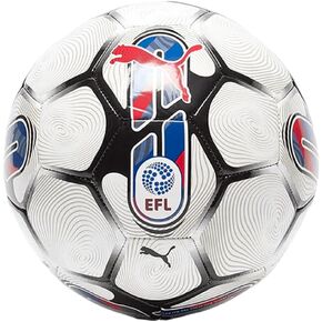 كرة PUMA Orbita 6 EFL Sky Bet MS Ball - كرة طبق الأصل من الدوري الإنجليزي لكرة القدم "EFL"، معتمدة للجودة من FIFA، احتفاظ ممتاز بالشكل والمتانة، أبيض RED-Team Power Blue (23/24) in Kuwait