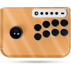 غلاف ألعاب لامع لامع متوافق مع Hori Fighting Stick Mini (PS5، PS4، PC) - برتقالي صلب - غطاء لاصق واقٍ من الفينيل 3M ممتاز - سهل التطبيق | صُنع في الولايات المتحدة الأمريكية بواسطة MightySkins