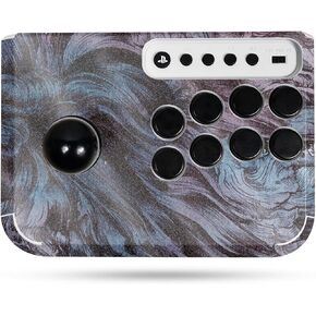 Glossy Glitter Gaming Skin Compatible with Hori Fighting Stick Mini (PS5, PS4, PC) - Angry Ripple - Premium 3M Vinyl Protective Wrap Decal Cover - Easy to Apply | Crafted in The USA by MightySkins