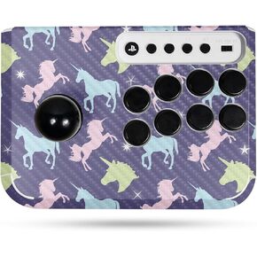 Carbon Fiber Gaming Skin Compatible with Hori Fighting Stick Mini (PS5, PS4, PC) - Unicorn Dream - Premium 3M Vinyl Protective Wrap Decal Cover - Easy to Apply | Crafted in The USA by MightySkins