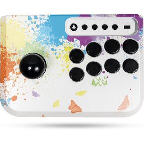 Gaming Skin Compatible with Hori Fighting Stick Mini (PS5, PS4, PC) - Splash of Color - Premium 3M Vinyl Protective Wrap Decal Cover - Easy to Apply | Crafted in The USA by MightySkins