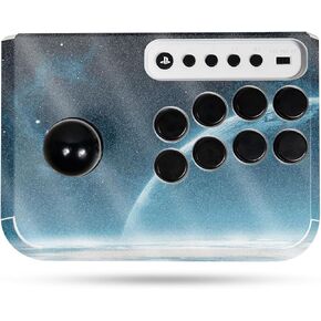 Glossy Glitter Gaming Skin Compatible with Hori Fighting Stick Mini (PS5, PS4, PC) - Outer Space - Premium 3M Vinyl Protective Wrap Decal Cover - Easy to Apply | Crafted in The USA by MightySkins