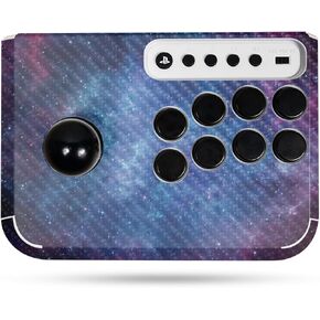 Carbon Fiber Gaming Skin Compatible with Hori Fighting Stick Mini (PS5, PS4, PC) - Nebula - Premium 3M Vinyl Protective Wrap Decal Cover - Easy to Apply | Crafted in The USA by MightySkins
