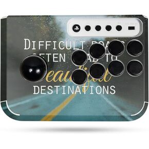 Gaming Skin Compatible with Hori Fighting Stick Mini (PS5, PS4, PC) - Difficult Roads - Premium 3M Vinyl Protective Wrap Decal Cover - Easy to Apply | Crafted in The USA by MightySkins