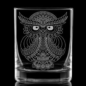 MYSTIC RABBIT Engraved Whiskey Rocks 11.5oz Glass | Inspired by Nature Animals Creatures | Great Unique Drinking Gift Idea!