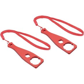 PATIKIL Camera Screw Spanner, 2 Pack Aluminium Alloy Camera Tighten Knob Bolt Nut Screw Wrench with Lanyard for Action Camera, Red