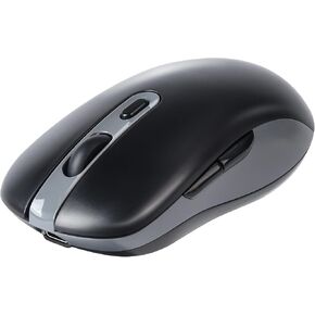 Wireless Mouse Bluetooth Dual Mode Bluetooth & 2.4G Optical Rechargeable Ergonomic Computer Mice with USB Receiver 3 Adjustable DPI Portable Cordless Bluetooth Mouse for iPad PC Laptop Mac OS, Pink