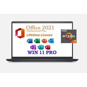 Dell Newest Business Inspiron 15 Laptop, with Free Office 2021 Professional, AMD Ryzen 7 7730U (Beats i7-1255u),15.6" FHD Display,32GB RAM, 1TB SSD, USB-C, Windows 11 Pro, Carbon Black