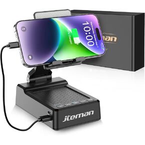 JTEMAN Gifts for Men Women,Adjustable Cell Phone Stand with Bluetooth Speaker and Charging Function,Cool Tech Gadgets Gift Idea for Dad Mom Birthday
