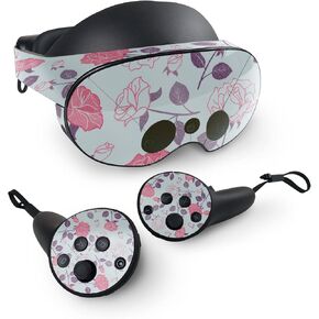 MightySkins Glossy Glitter Skin Compatible with Meta Quest Pro - Vintage Floral | Protective, Durable High-Gloss Glitter Finish | Easy to Apply, Remove, and Change Styles | Made in The USA