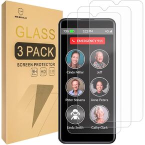 Mr.Shield [3-Pack] Screen Protector For RAZ Memory Cell Phone [Tempered Glass] [Japan Glass with 9H Hardness] Screen Protector