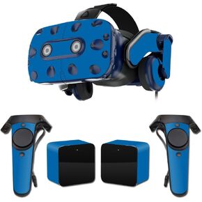 MightySkins Skin Compatible with HTC Vive Pro VR Headset - Solid Blue | Protective, Durable, and Unique Vinyl Decal wrap Cover | Easy to Apply, Remove, and Change Styles | Made in The USA