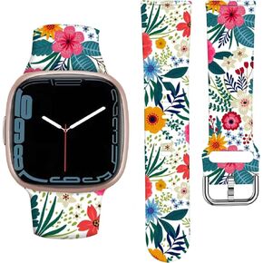 Sprot Watch Band Compatible with Versa 4/Versa 3 Band Women/Sense/Sense 2 Bands, Soft Wristband Replacement Accessories for Versa 3/4 and Sense/Sense 2 Watch Band for Women Men