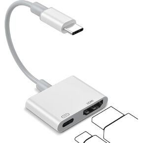 Lightning to HDMI Adapter [MFi Certified], Lightning to HDMI Digital AV Adapter 1080P HD Video HDMI Sync Screen Connector Cable for iPhone 14 13 12 11 XS XR X 8 iPad on Projector HDTV Monitor