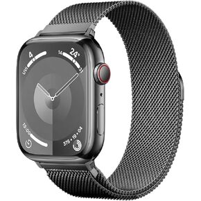 Women Men Magnetic Stainless Steel Metal Strap Compatible with Apple Watch Band 42mm 44mm 45mm 49mm Series 9/Ultra2/SE/SE2/Ultra/8/7/6/5/4(Pink)