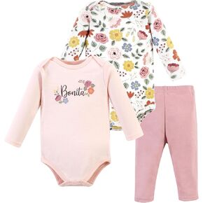 Hudson Baby Unisex Baby Cotton Bodysuit and Pant Set, Leopard Hearts Long Sleeve, 18-24 Months in Saudi Arabia
