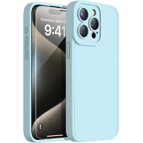 Designed for iPhone 15 Pro Max Case Silicone - Enhanced Camera Lens Protection - Soft Microfiber Lining Inside - Shockproof Protective Phone Case 6.7" for Men Women Girls - Latte Color