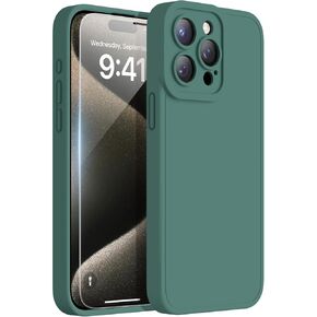 حافظة سيليكون مصممة لهاتف iPhone 15 Pro Max - حماية محسنة لعدسة الكاميرا - بطانة ناعمة من الألياف الدقيقة بالداخل - حافظة هاتف واقية مقاومة للصدمات مقاس 6.7 بوصات للرجال والنساء والفتيات - لون لاتيه in Kuwait