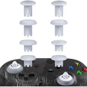 eXtremeRate ThumbsGear V3 Interchangeable Thumbsticks for Xbox Core Controller, 4 Height Adjustable Convex and Concave Grip Joysticks for Xbox One S/X/Elite, for Nintendo Switch Pro - Carmine Red