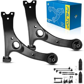 PHILTOP Front Lower Control Arms Fit Corolla 2003-2008, Control Arms w/Ball Joints K640361 K640360 K90309 K80230 EV470 ES80432 ES80431