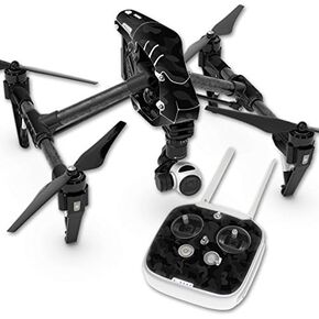 MightySkins Skin Compatible with DJI Inspire 1 Quadcopter Drone wrap Cover Sticker Skins Black Camo
