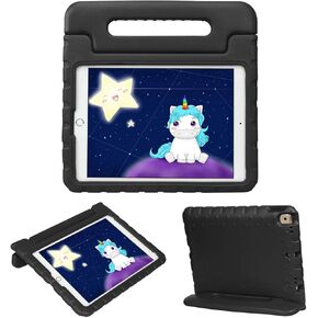 HDE iPad 9th Generation Case for Kids Shockproof iPad Cover 10.2 inch with Handle Stand fits 2021 9th Gen, 2020 8th Gen, 2019 7th Gen Apple iPad 10.2 - Purple Pink