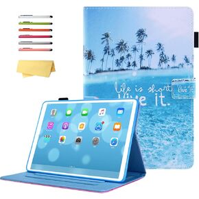 Case for iPad Mini 6 2021 (8.3") with Stand/Pencil Holder/Pockets [Auto Sleep/Wake] Magnetic Smart PU Leather Wallet Folio Shockproof Cover for iPad Mini 6th Generation, Beach Dusk Orange