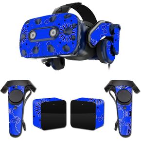 MightySkins Skin Compatible with HTC Vive Pro VR Headset - Blue Bandana | Protective, Durable, and Unique Vinyl Decal wrap Cover | Easy to Apply, Remove, and Change Styles | Made in The USA