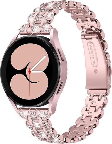 20mm Dressy Bands Compatible with Samsung Galaxy Watch 7/6/5/4 40mm/44mm Watch3 41mm/Active 2/Active Watch Bands Women's Bling Metal Wristband Strap in Saudi Arabia