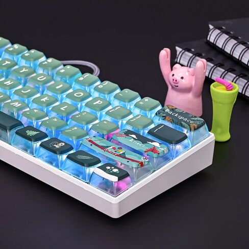 Dark Blue Pudding Keycaps PBT Translucent Key Cap, 118 Key ASA Profile Key caps 60 Percent Custom Keycap Set, Dye-Sub Keycaps for Cherry MX Switches Mechanical Keyboards (Dark Space) in Saudi Arabia